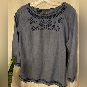 Talbots chambray popover tunic Size large